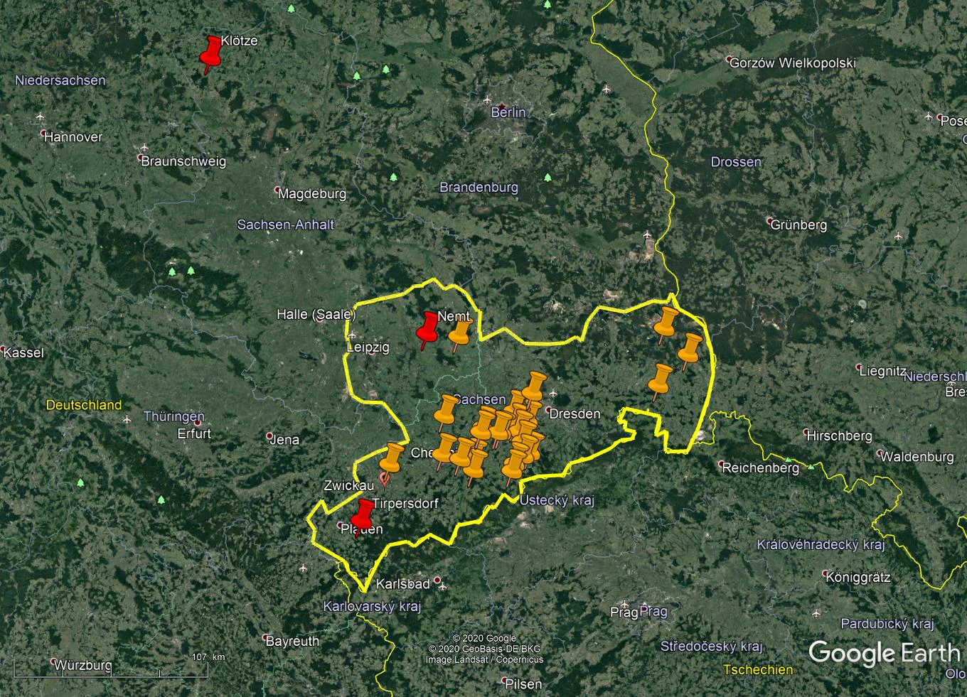 Karte der Erzeugeranlagen